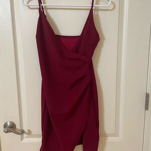Elegant Burgundy Dress